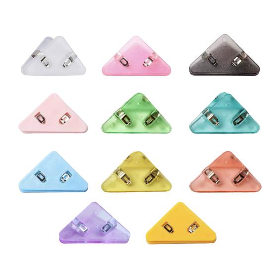 40Pcs Triangle File Book Corner Clip Non-Slip Page Holder for Documents Test Papers Notebooks Colorful Reusable Prevents Curling Folding