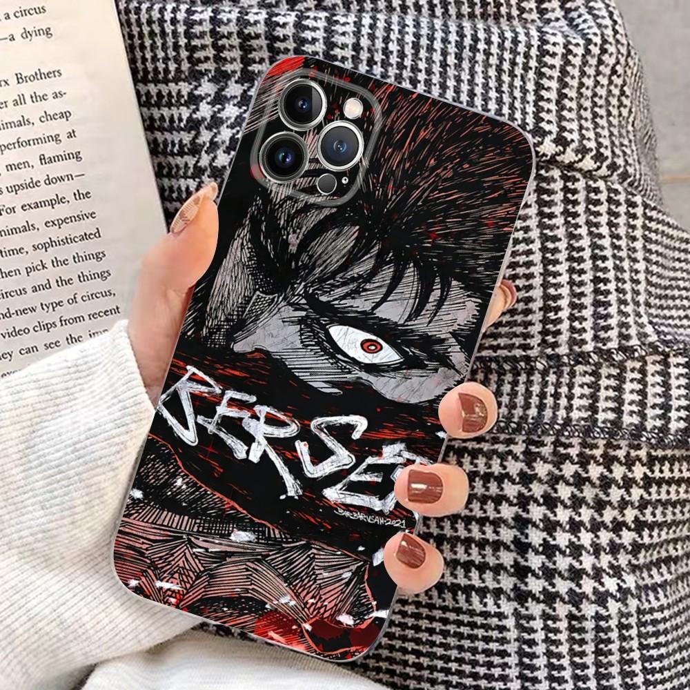 Berserk Comics Anime Phone Case for iPhone 15 8 7 6 6S Plus X SE 2020 XR XS 14 11 12 13 Mini Pro Max Mobile Case
