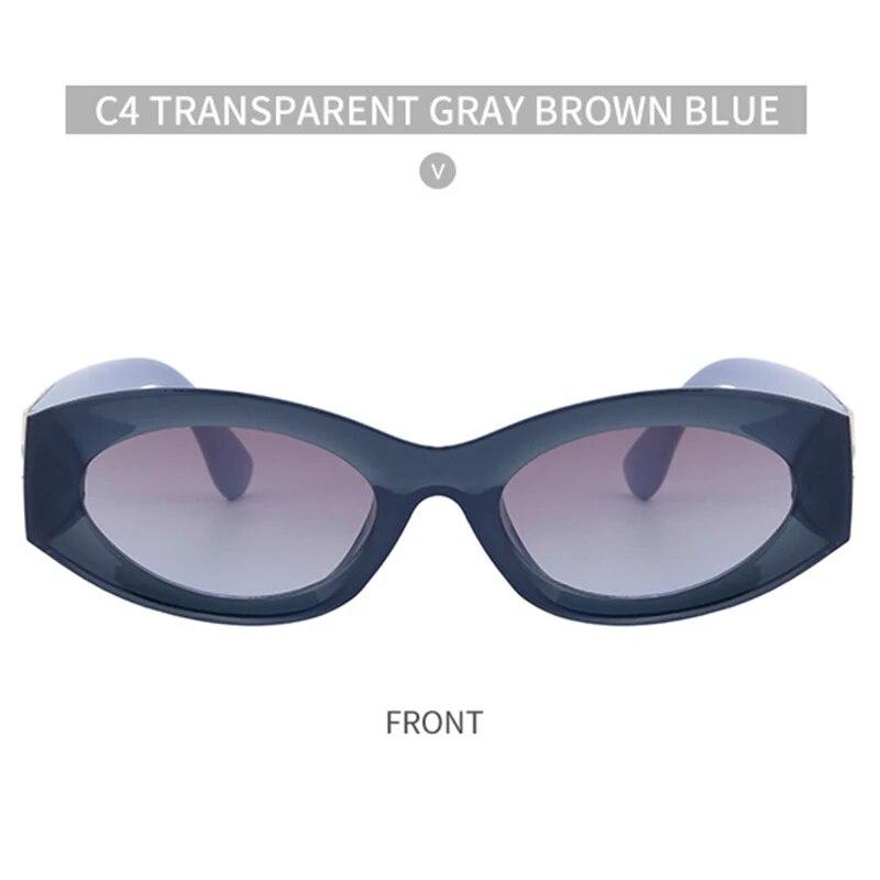 

FEISHIN знаменитости оригинальные брендовые роскошные солнцезащитные очки женские кошачий глаз винтажные маленькие суперзвезды качественные аксессуары очки женские пикантные WTY180 GreyBlue