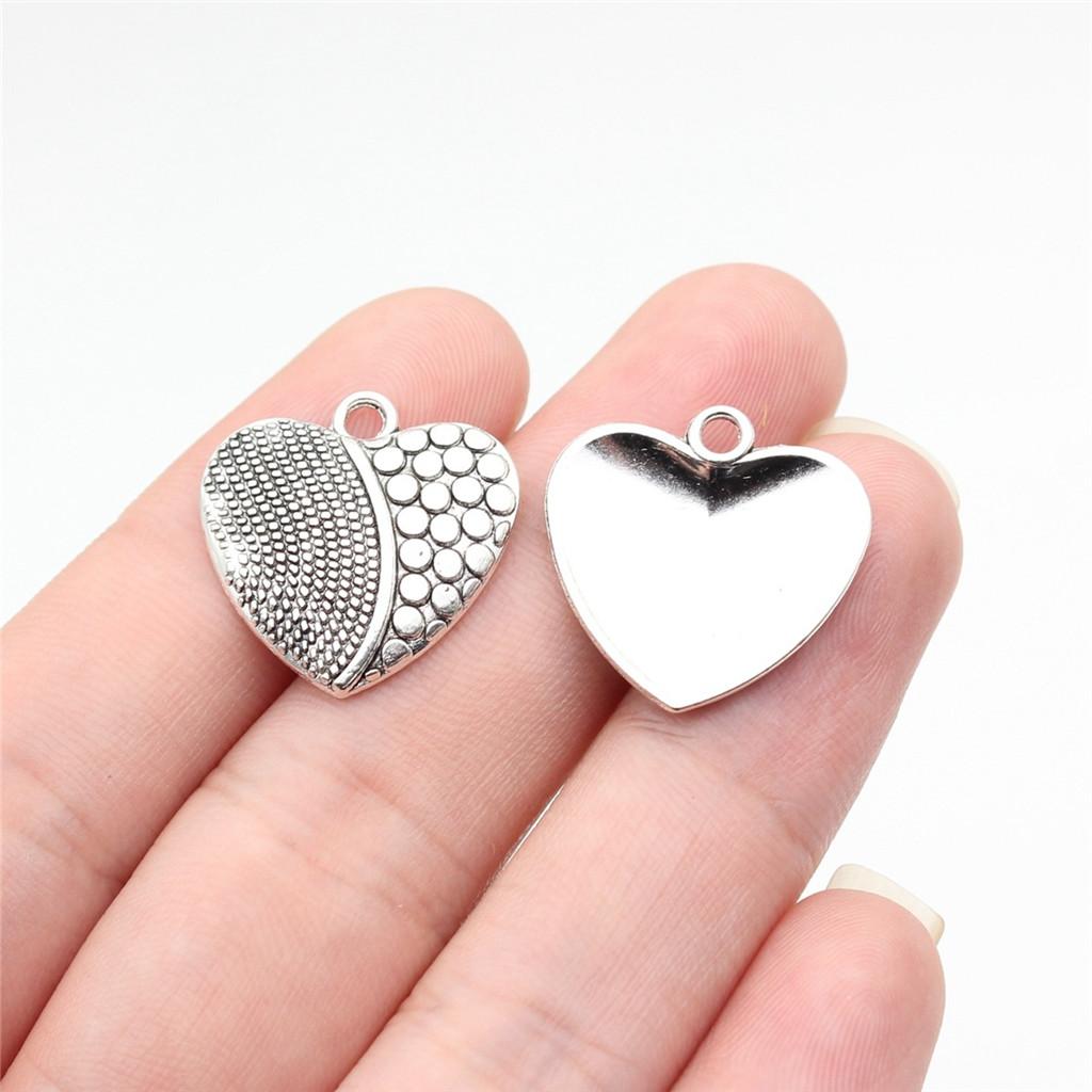 Charms Peach Heart-shaped Love Pendants Vintage Jewelry Supplies ZC094