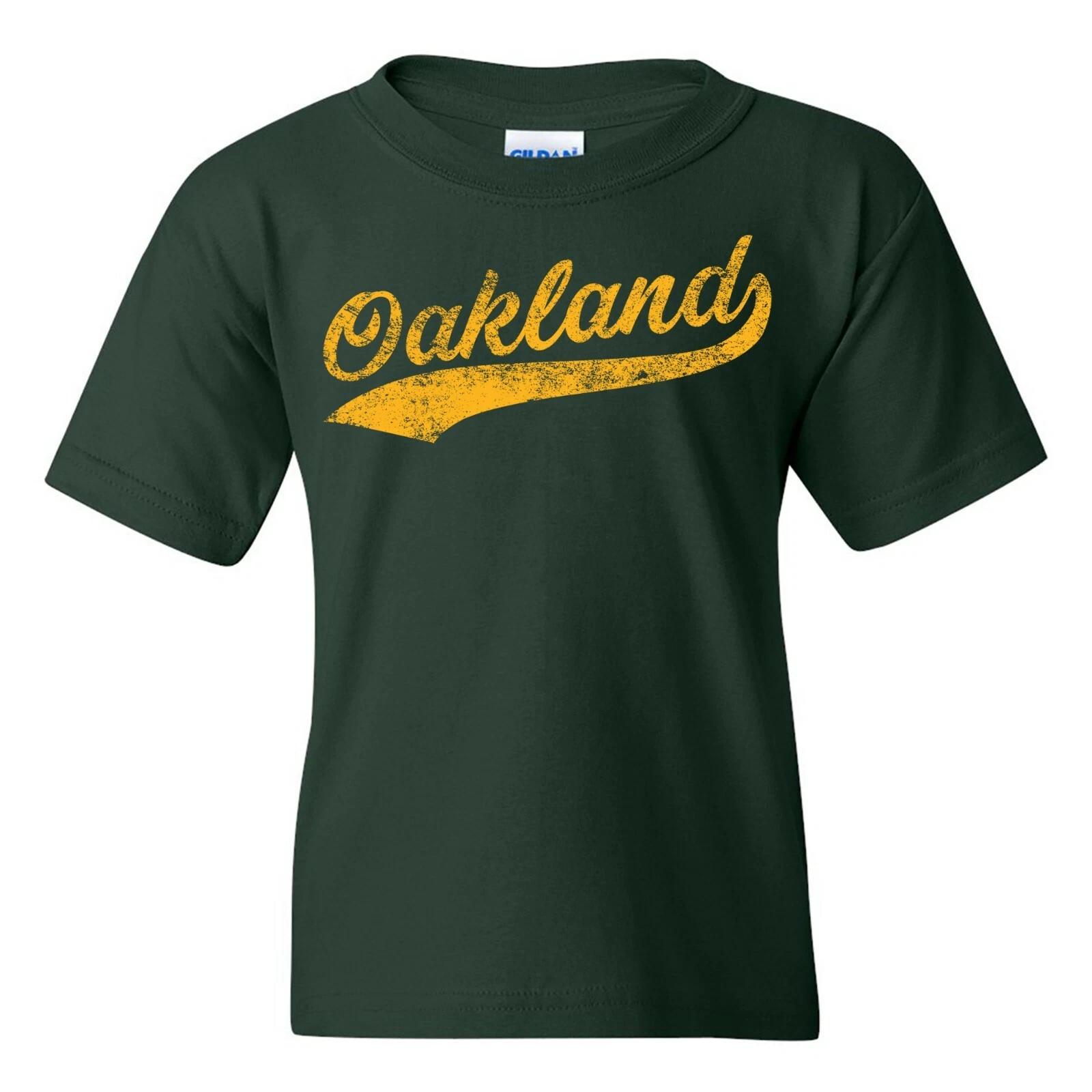 Oakland Baseball Script - Local Sports Team Youth T-Shirt - Forest S