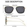 High Quality Durable High Quality Fashion Tony Stark Sun Glasses Iron Man Sun Glasses Vintage Square Metal Frames