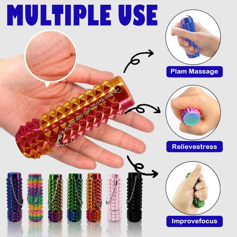 Stress reduzieren Schmerz quetschen Stim Fidget Spielzeug Stressroller Stacheliger Fidget Tragbarer Schlüsselanhänger Für Angst Sensorisches Spielzeug Neuheit Für Freun