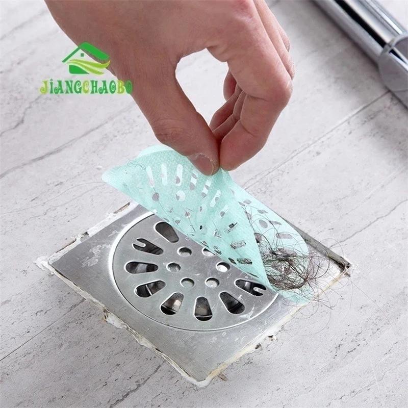 10 Pcs / Lot Disposable Hair Anti-lock Drainage Filter Pool Bathroom Sewer Filter Hair Adhesives