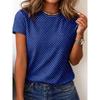 Fashion Women Retro Creative Polka Dot Print T Shirt Funny Casual O-neck Short Sleeves T-shirt Summer Female Tee Shirt