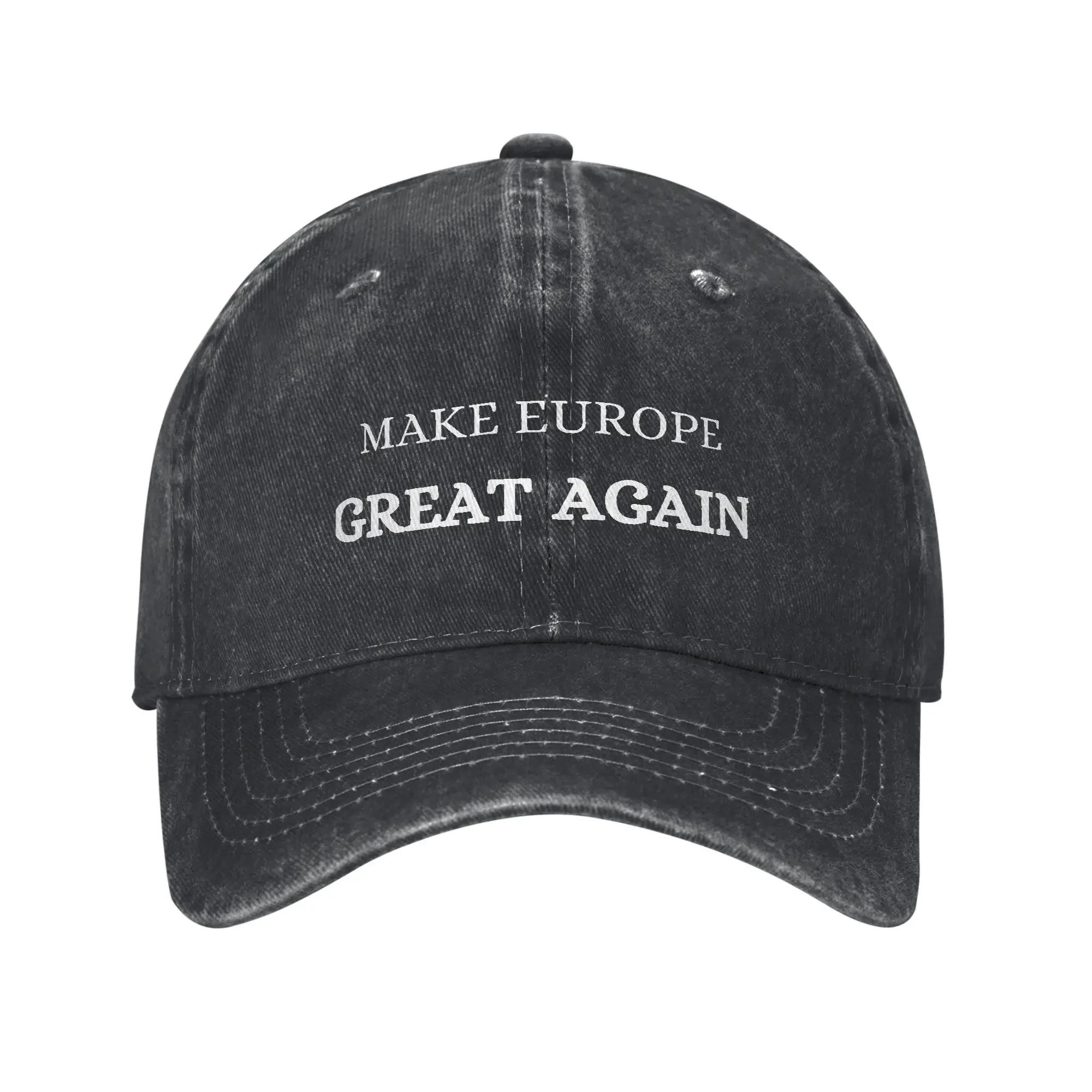 

Випрасувана Бейсболка MAKE EUROPE GREAT AGAIN yk Круті Сонце Хіп-Хоп Кепки Весна Унісекс Унісекс Полювання Кемпінг Бейсболки One Size