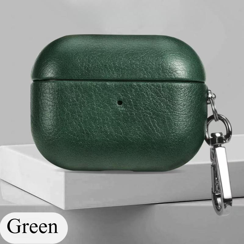 Luxury Oil Leather Headphone Case For Airpods 1 2 3 4 Pro2 Pro3 Bluetooth Case Business PC Hard Shockproof Earphone Cover Funda