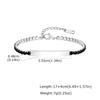 Maßgeschneidertes Tennisarmband für Männer Jungen, Stilvolles Wasserdichtes Schwarzes Zirkon Armband, Jubiläums Schmuck Geschenk