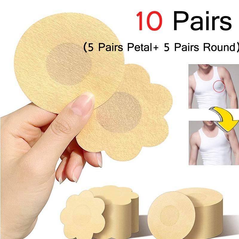 10 Pcs Chest Stickers Disposable Chest Stickers Petals Comfortable Invisible Satin Self-adhesive Chest Stickers ZH