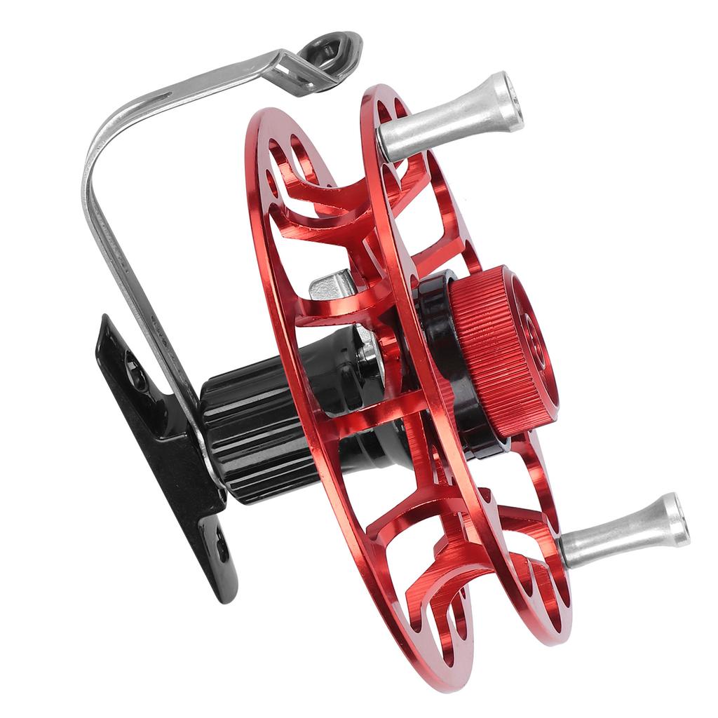 Fishing Gear Fishing Reel Portable Multifunction Allmetal Spinning Wind Fire Wheel(Red )