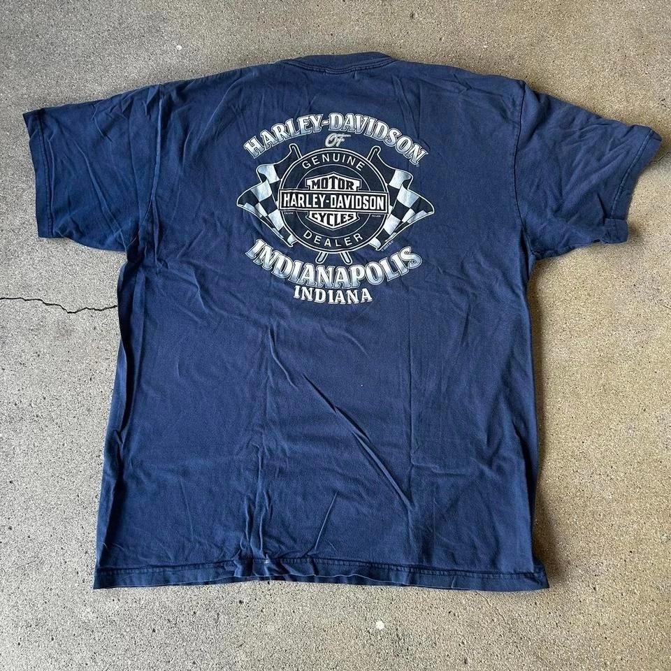 Vintage Harley Davidson navy blue faded and distressed graphic tee 4XL