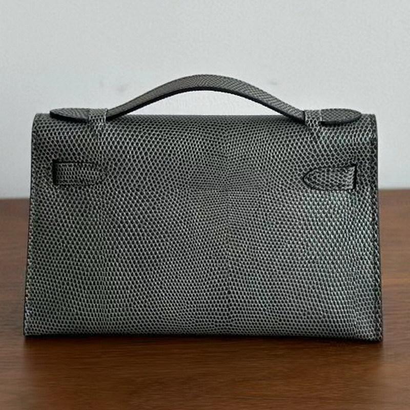 New Generation Lizard Pattern First Layer Cowhide Leather Bag Portable Shoulder Crossbody Small Square Bag Women's Bag