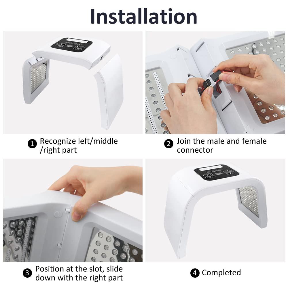 LED Light Therapy, Premium Face Tools Skin Care Machine 7 Color LED Facial SPA Equipment Multifunctional Body Beauty Machine