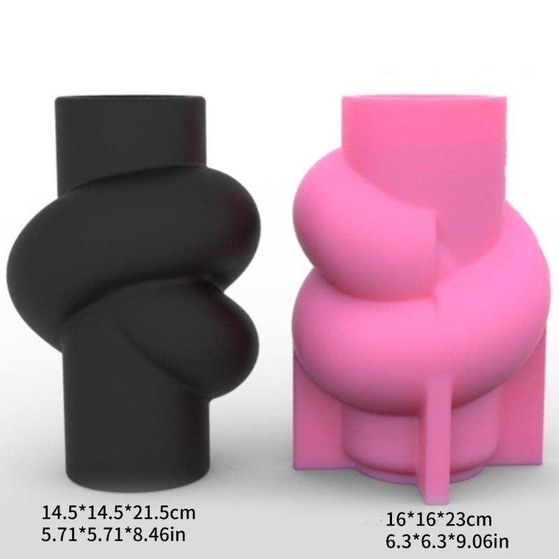 Unique Twist Knots Silicone Mold for DIY Vase Flower Arrangement Vase Resin Molds Desktop Decoration Table Centerpiece
