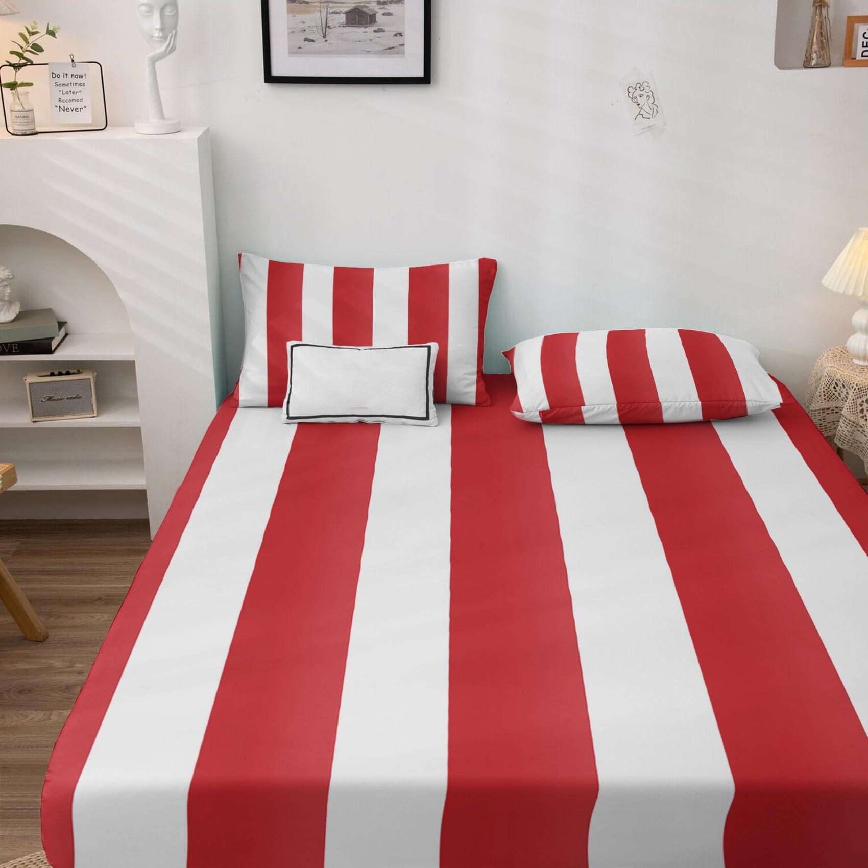 

Simple Striped Pattern Mattress Three-Piece Digital Printing Mattress Bedding Set Adult Children For more sizes, please consult customer service.