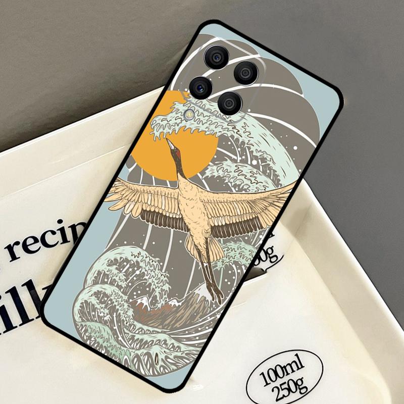 Kunst Kran Wellen Hülle Für Samsung Galaxy M33 M53 M13 M15 M35 M55 M32 M16 M36 M56 M54 M20 M52 M34 M14 M11 M31