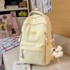 Schoolbag Korean Soft Moe Star Backpack Large Capacity Junior High School Campus Class Commuter Leisure Student Backpack