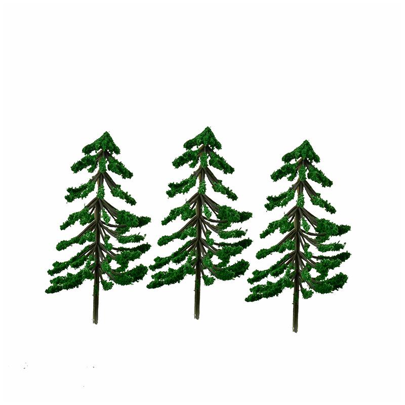 Handmade Plastic Cedar Trees for DIY Micro-Landscapes and Sand Table Models