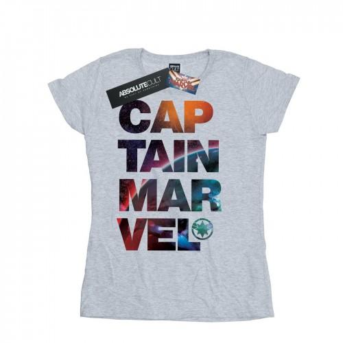 

Marvel Womens/Ladies Captain Marvel Space Text Cotton T-Shirt XXL білий
