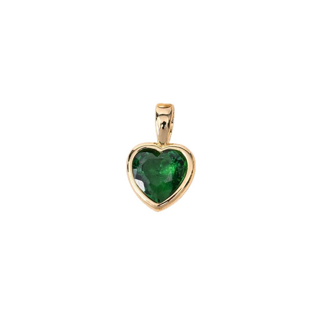 Twelve Zodiac Birthstone Pendant with Heart-Shaped Zircon - DIY Keychain Accessory