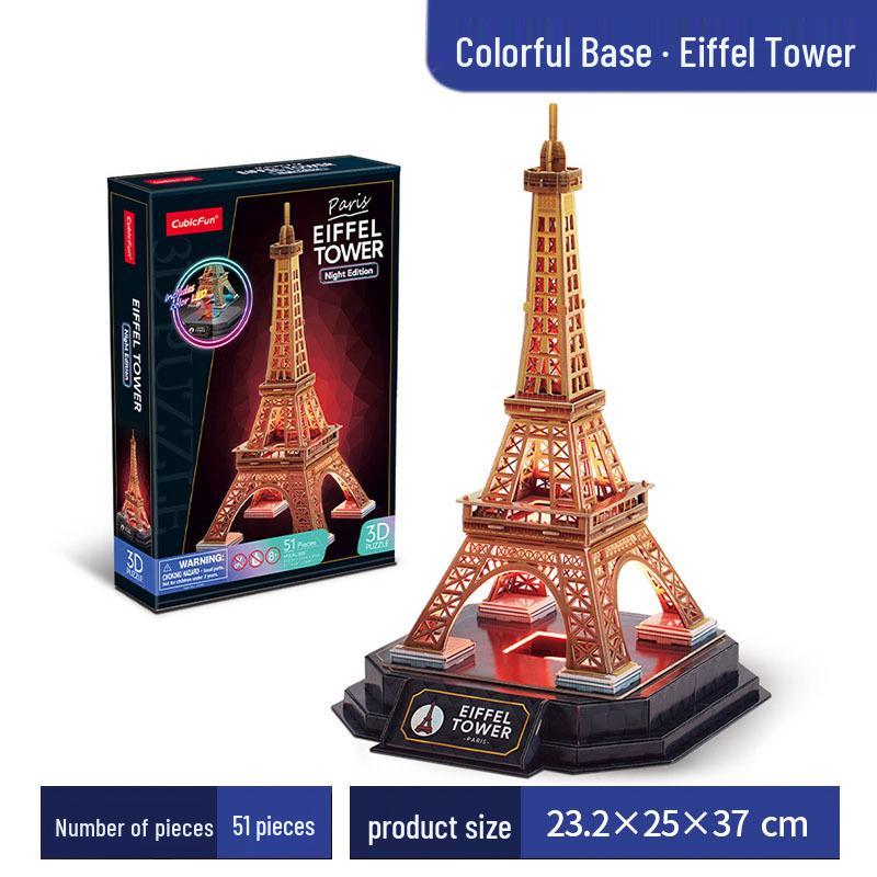 

Lecube 3D Пазл Модель Эйфелева башня со светодиодной подсветкой Подарок