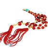 Vintage Vitreous Body High Quality Natural Chalcedony Agate Tassel Necklace Clavicle Chain Sweater Chain