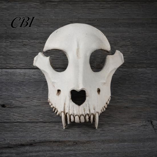 Skull Masque Halloween Sheep Head Masque, Full Face Cosplay Accessory, 3D Realistic Scary Animal for Masquerade Party Design