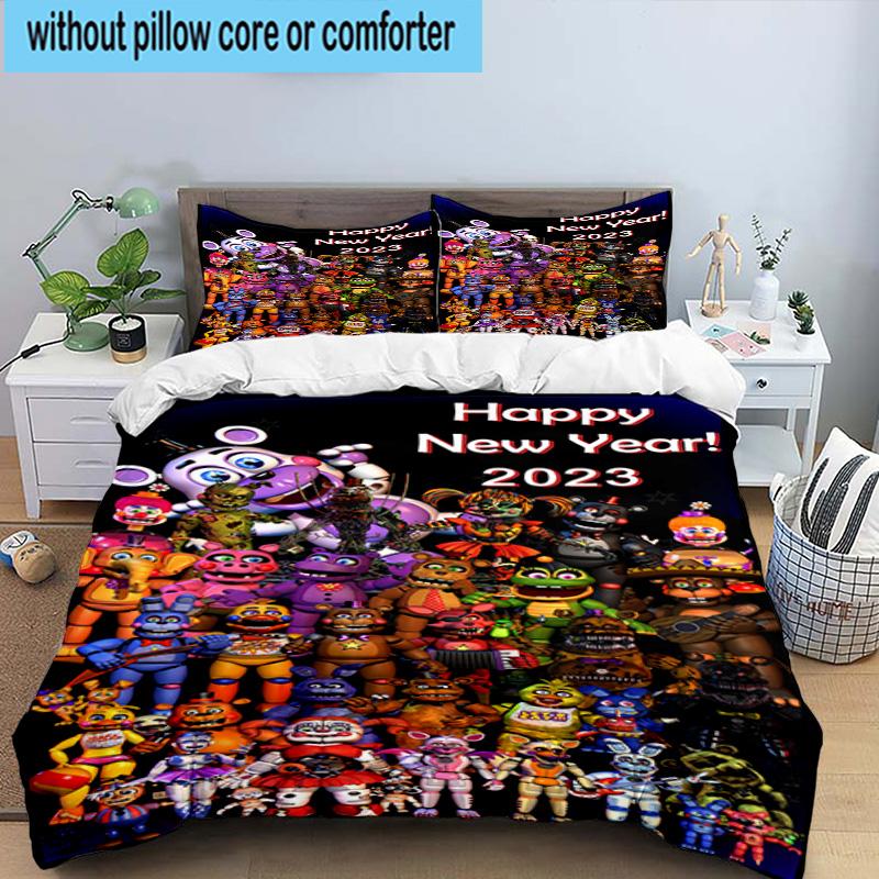 3PCS Five Nights At bears Horror 3pcs Bedding,Including 3PCS Duvet Cover And 2pcs Pillowcases Perfect for Christmas,Ideal for Bedroom, Dormitory