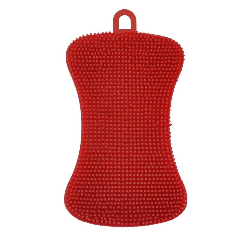 Practical Silicone Sponge Dish Washing Scrubber Household Cleaning Kitchen Gadgets Brush Accessories For Dishes