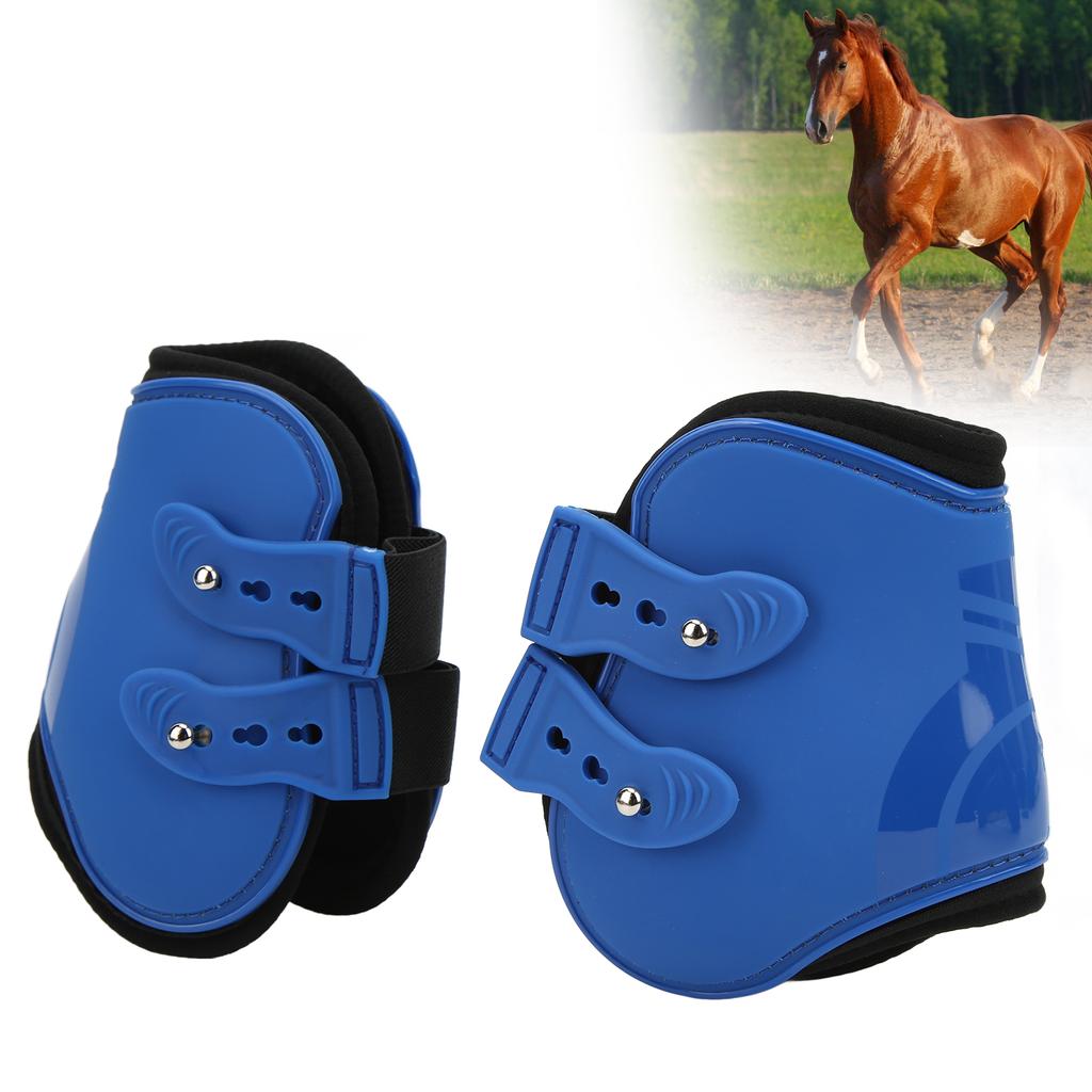 2Pcs PU Neoprene Leg Horse Boots Horse Leg Brace Guards Hind Legs Protection Gears