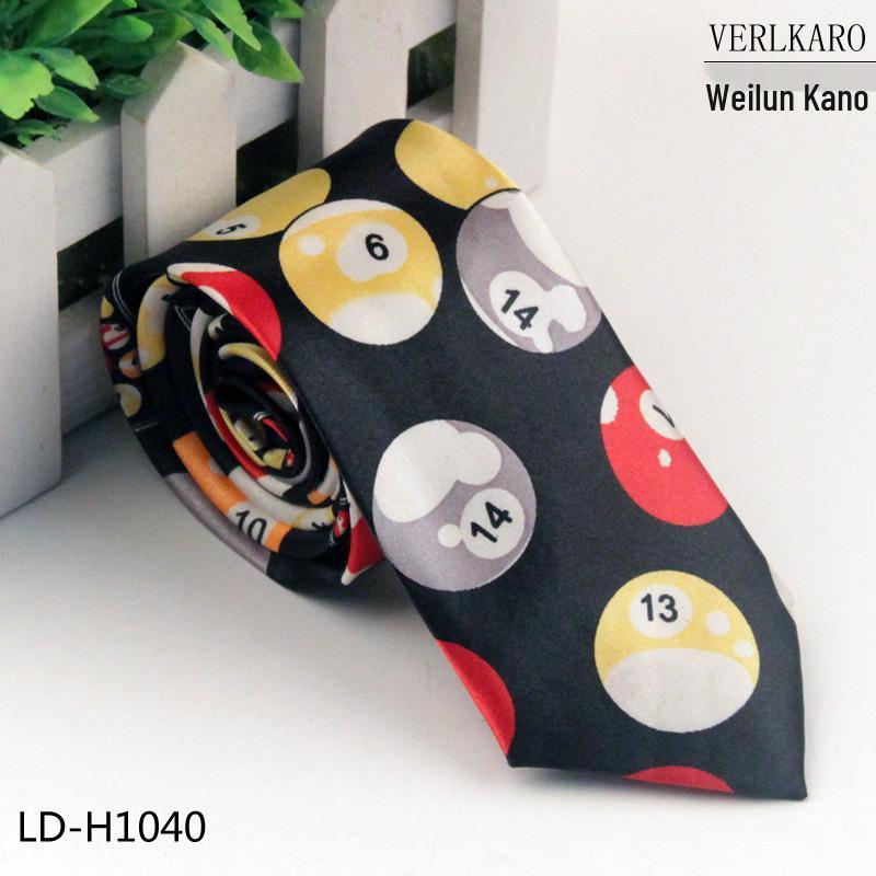 Multi-Color Student 5cm Narrow British Casual Polyester Silk Printed Tie