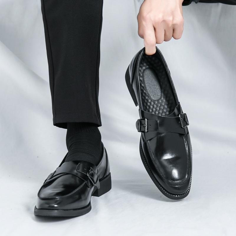 Fashion Men's Loafers Luxury Brand Leather Dress Shoes Breathable Slip-On Solid Formal Casual Shoes Handmade Designer Men Shoes Mocassin