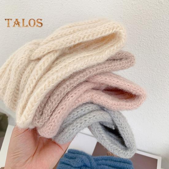 Banda pentru cap de iarnă pentru femei, de culoare uni, cu decorațiuni de răsucire