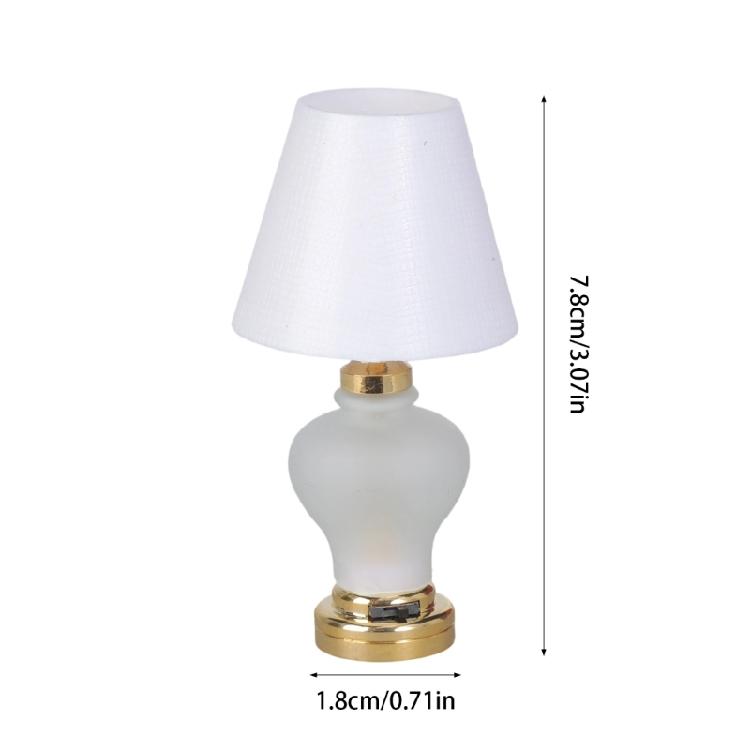 1:12 Dollhouses Living Room Table Kid LED Table Lamp Toy Furniture House Table Lamp Dollhouses Furniture