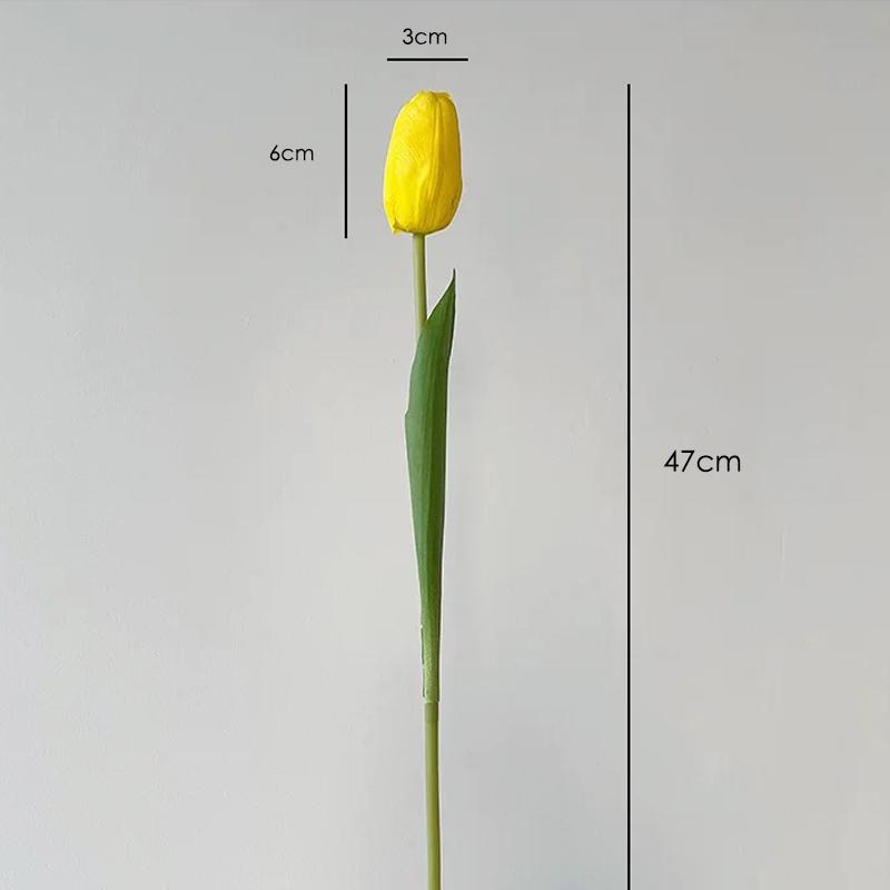 3pcs Realistic Artificial Tulips Flowers Real Touch Artificial Tulips Bouquet Spring Decoration Flowers DIY Wedding Bouquet