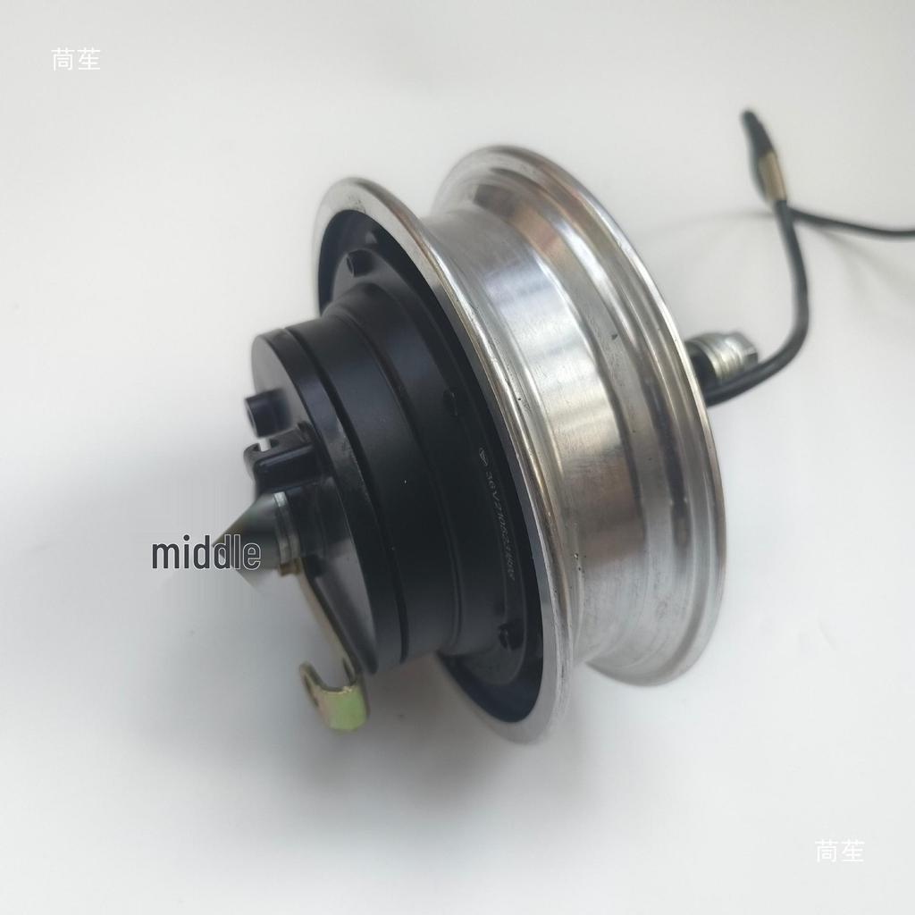 Compact Harley 10" Brushless Hub Motor for Electric Scooters - 24V/36V/48V, 350W/500W with Drum Brake.