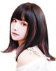 Inner Color Light Small Face Inner Color with Wig [TefuRe] Wig, Bob, Semi-long, Medium, Inner, Ends, Curls, Effect, Midi, Net, Black/pink,
