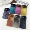 Laser Matte For Magsafe Wireless Charging Phone Case For iPhone 17 16 15 14 13 Pro Max Glass Full Lens Protection Cover