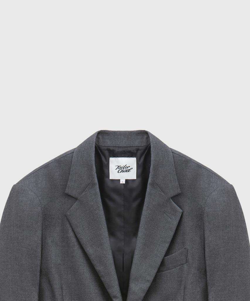 TAILORCHAD [Set] Signature Grey Tailored Single Blazer
