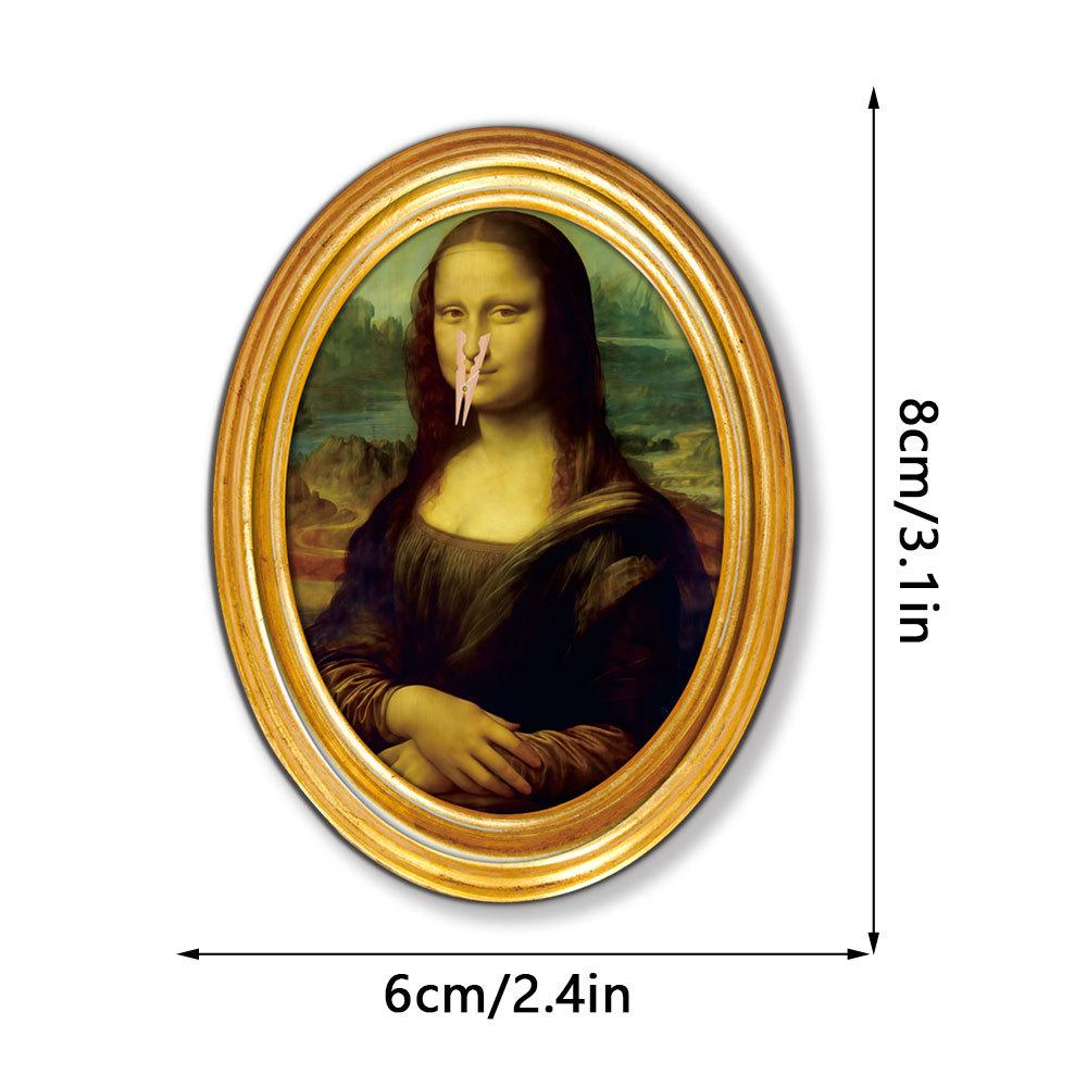 

Mona Lisa 3D Wooden Round Photo Frame Fridge Magnet