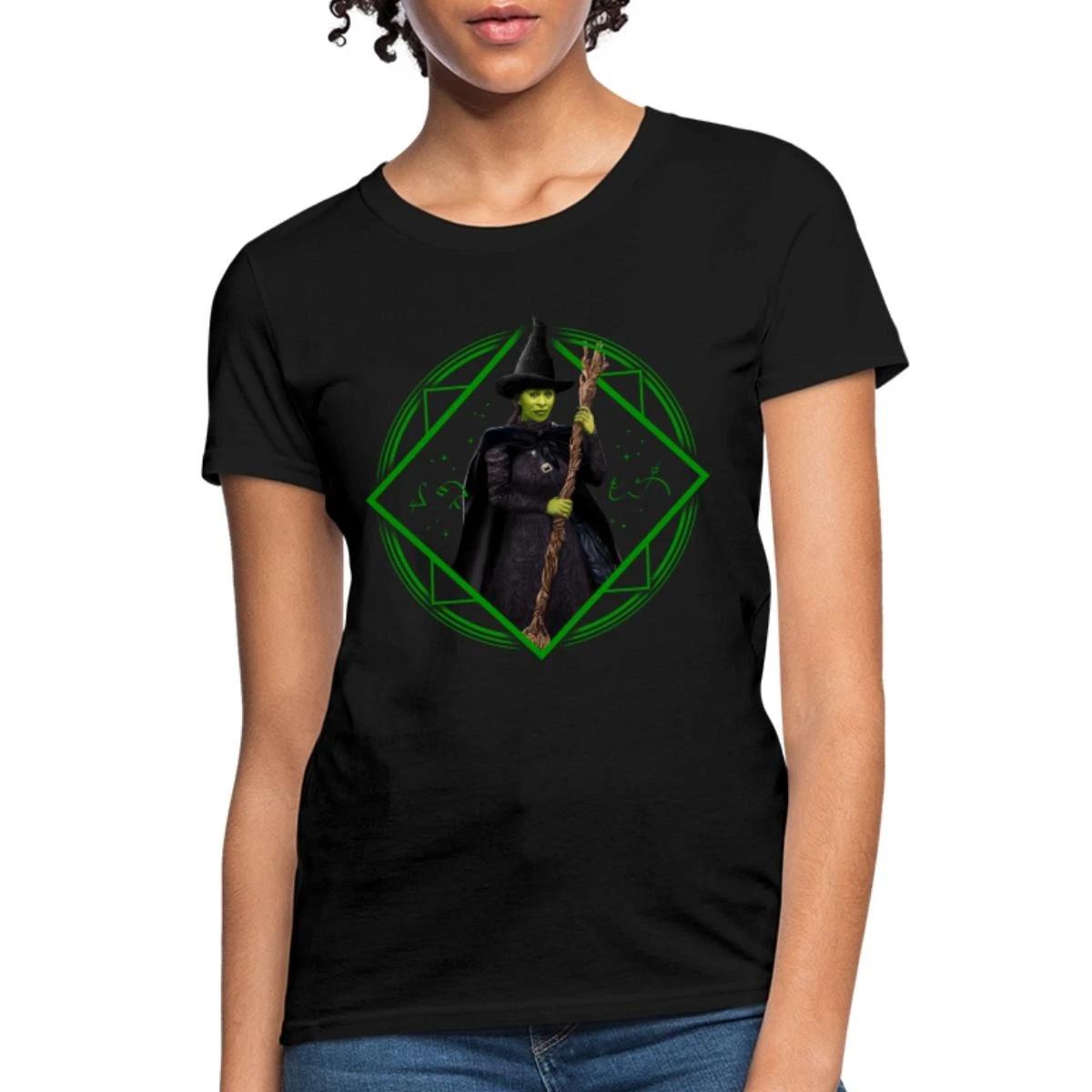 Wicked Design Elphaba Mystical With Wand Women s T-Shirt XL