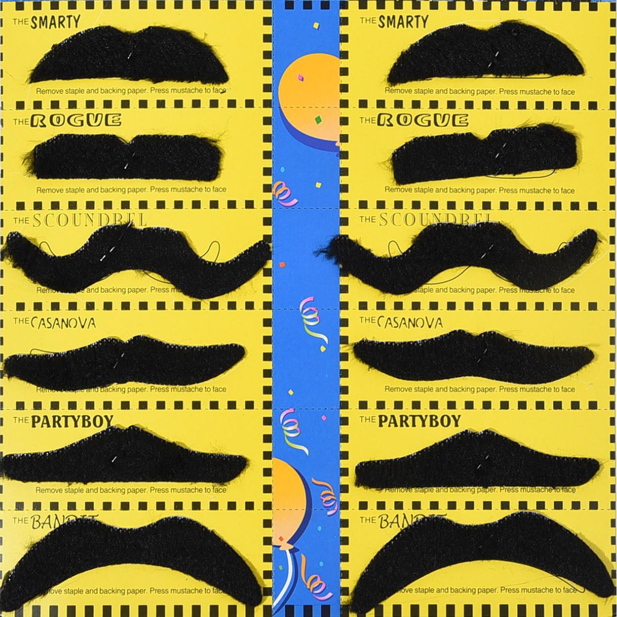 Colorful Self-Adhesive Fake Beard for Festivals - Multiple Styles Available One Size