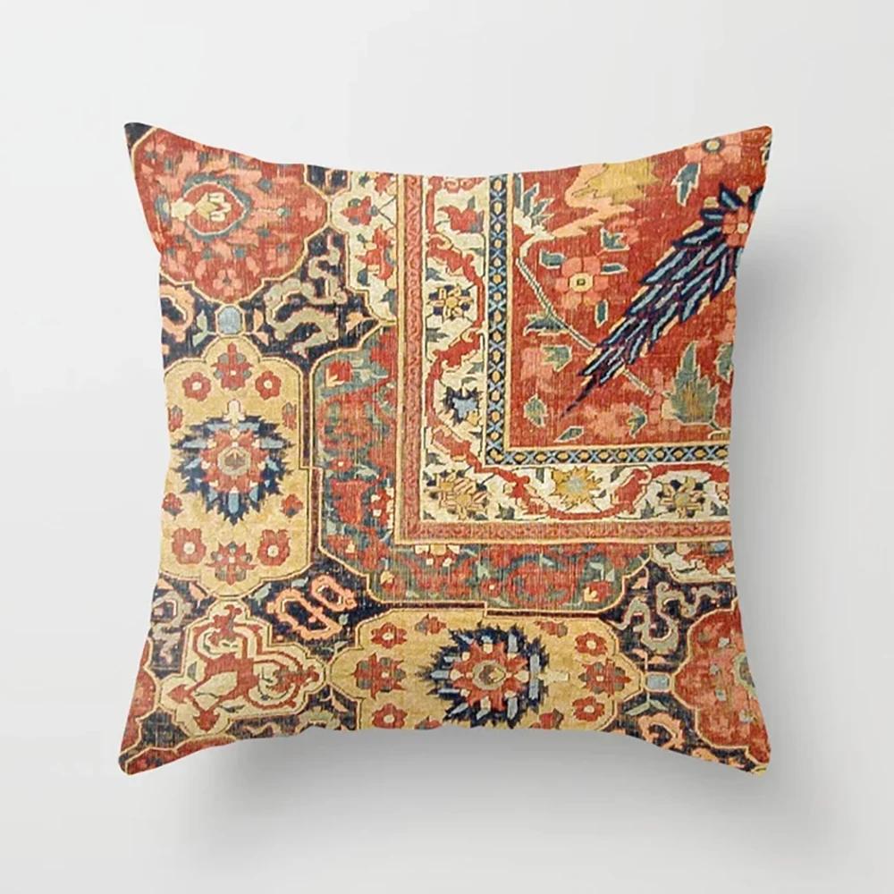 Home Decor Pillowcase Boho Psychedelic Texture Polyester Print  for Bedroom Living Room 45x45cm Funda De Almohada