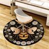1pc Office Carpet Chair Mats Bee Moon Stars Flowers Circular Artwork Perfect for Decorating Office Chairs, Living Rooms, Or Bedrooms