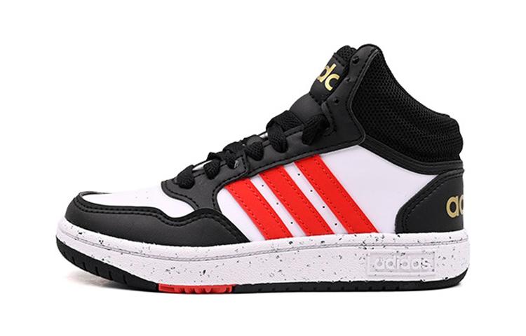 Adidas Hoops Mid Cloud White Vivid Red Core Black GS HR0227 36.5