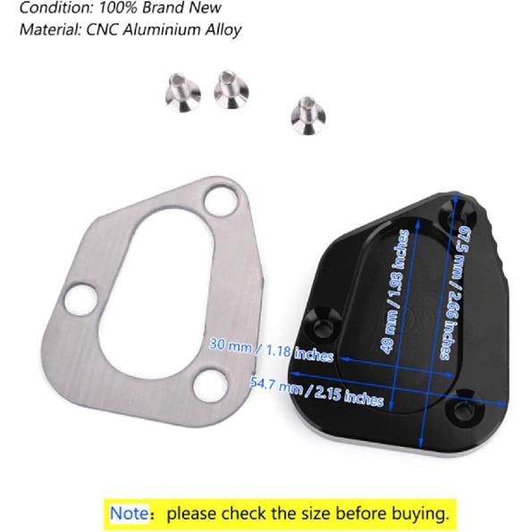 

Qiilu Side Stand Enlarge Kickstand, Kickstand Foot Extension Pad Side Stand Support Enlarger Fit for FJR1300 FJR1300A/AS