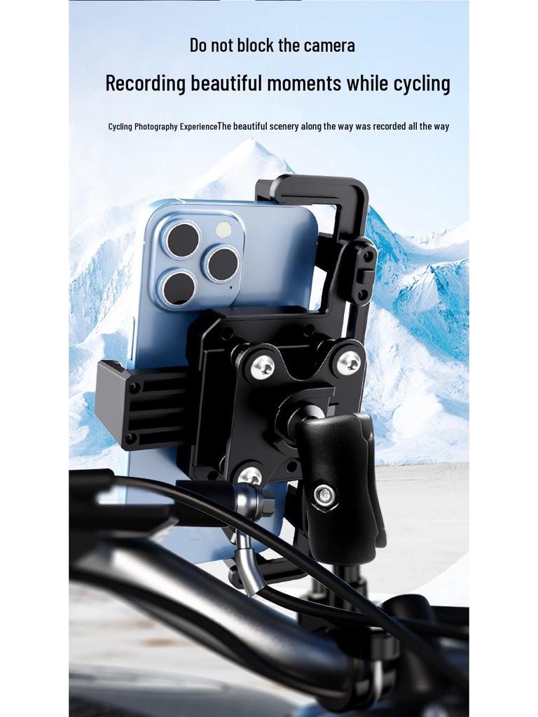 Shockproof Metal Phone Holder for Electric Cars, Bikes, and Motorcycles