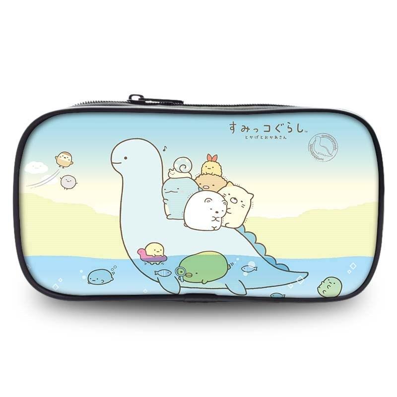 Söt pennställ från Sumikkogurashi i slitstarkt nylon för skol- och kontorsmaterial