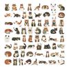 64 Cute Cartoon Animal Image Doodle Stickers For Journals, Stationery, Luggage, Notebooks, And Decorations