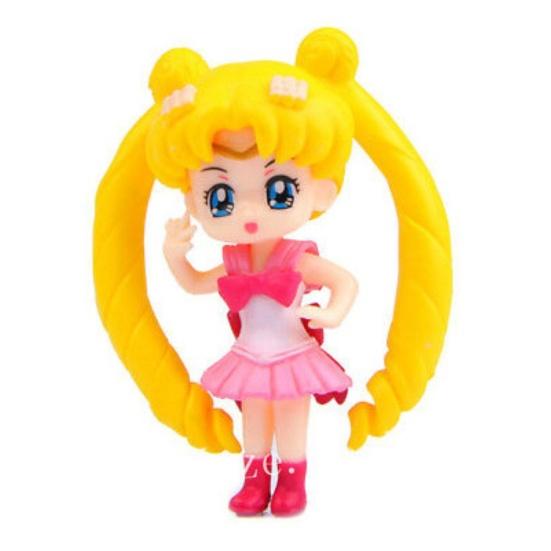 4Pcs Anime Sailor Moon Figurine Model Toy Desktop Table Ornament Cake Decor
